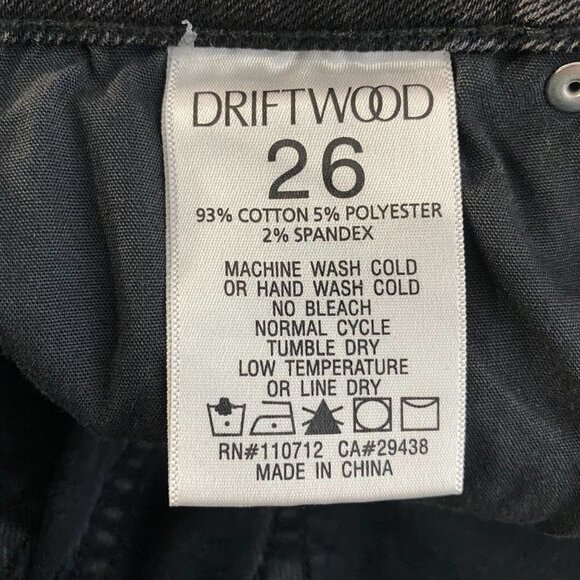 Driftwood Jackie Crop Jeans Embroidered Frayed Hem NWT Women's Size‎ 26 - Picture 6 of 7